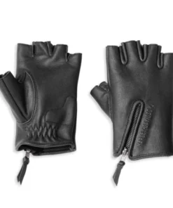 Harley-Davidson® Women's Edge Cut Fingerless Leather Gloves, 97118-22VW