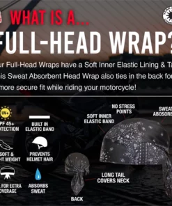 Accessories Hair Glove® Unisex USA Flag Full-Head Wrap Headwrap - 50288